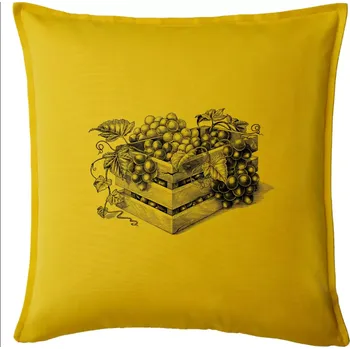 Polštář Bedna s vínem - Polštář 50x50 - 50x50 - Pouze potah ( Žlutá )