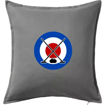 Polštář Curling tee - Polštář 50x50 - 50x50 - Pouze potah ( Tmavě šedý melír )