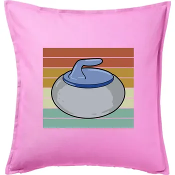 Polštář Curling vintage - Polštář 50x50 - 50x50 - Pouze potah ( Růžová )