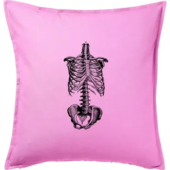 Polštář Kostra těla - Polštář 50x50 - 50x50 - Pouze potah ( Růžová )
