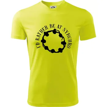 Chlapecké tričko I'd Rather Be At Synchro - Dětské triko sportovní (dresovina) - 134 cm/8 let ( Neonově žlutá )