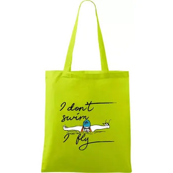 I don't swim i fly - Taška bavlněná - 42 x 38 cm ( Limetková )