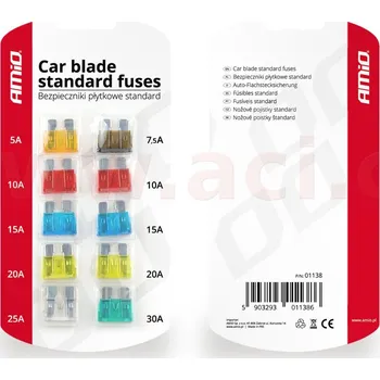 Autopojistky Sada nožové moto pojistky STANDARD