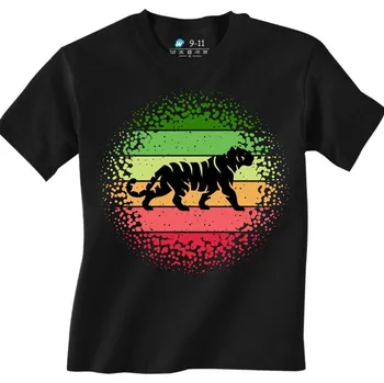 Chlapecké tričko Dětské tričko Rasta Tygří Síla (Velikost: 3-4, Barva: Černá)