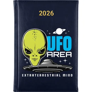 Kalendář Knižkový kalendář 2026 A5 FunnyCase modrý