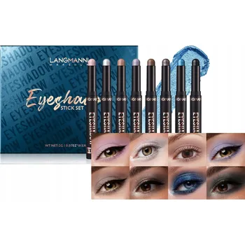 Oční stíny Oční stíny v tužce, krémové, perleťové, matné, 8 ks C