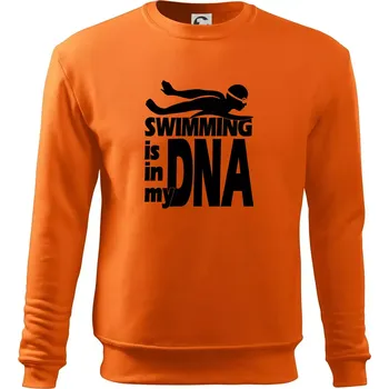 Pánská mikina Swimming is in my DNA - Mikina Essential pánská - 2XL ( Oranžová )