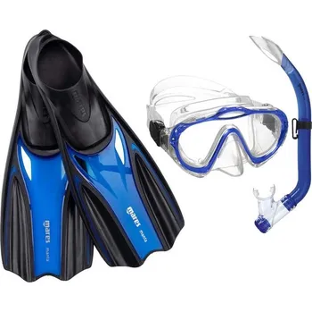 Ploutve Maska + Šnorchl + Ploutve - MARES SHARKY SET - Dětský Modrá 34 / 35