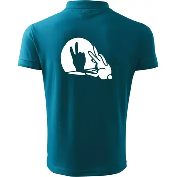 Pánská košile Zajíc stín mír - Polokošile pánská Pique Polo 203 - S ( Tmavý tyrkys )