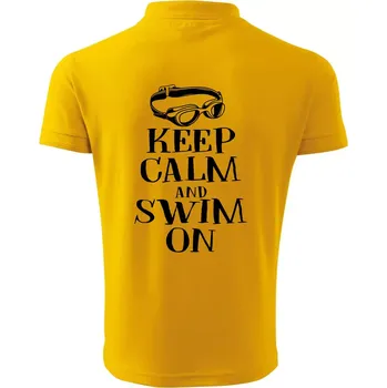 Pánská košile Keep calm and swim on - Polokošile pánská Pique Polo 203 - 3XL ( Žlutá )
