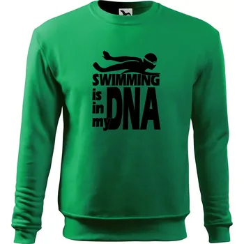Swimming is in my DNA - Mikina Essential dětská - 146 cm/10 let ( Středně zelená )