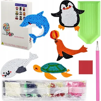 Diamantové malování DIAMANTOVÉ MALOVÁNÍ SAMOLEPKY 5D MOZAIKA PRO DĚTI - SADA