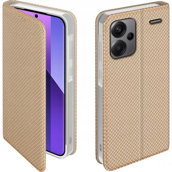 Pouzdro na mobilní telefon Pouzdro s klopou pro Xiaomi Redmi Note 13 Pro+ Plus 5G Uzavíratelné Zlaté Pouzdro