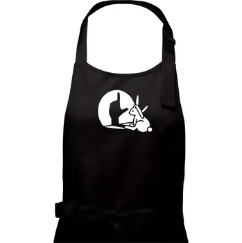 Kuchyňská zástěra Zajíc stín loser - Pánská zástěra na vaření - Univerzální velikost ( Černá )