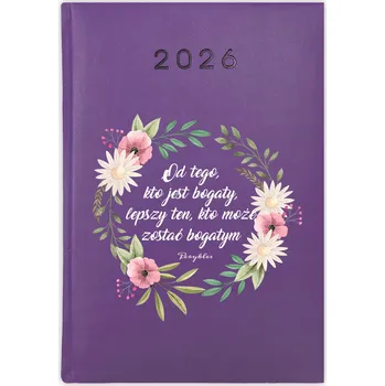 Kalendář Knihový kalendář 2026 A5 fialový