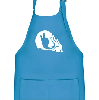 Kuchyňská zástěra Zajíc stín mír - Dětská zástěra na vaření - Univerzální velikost ( Světlý tyrkys )