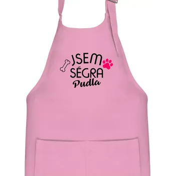 Kuchyňská zástěra Jsem ségra Pudla - Dětská zástěra na vaření - Univerzální velikost ( Růžová )