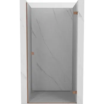 Mexen Lunar-B sprchové dveře otočné pravé 90 cm, transparentní, kartáčovaná měď - 832-090-000-65-00-P Sprchové dveře