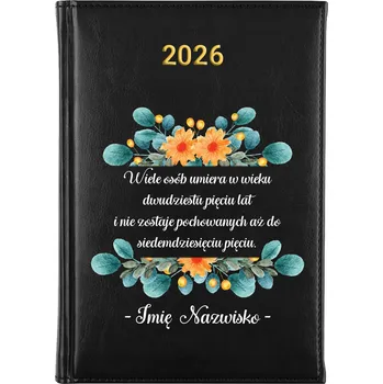 Kalendář Knižkový kalendář 2026 A5 černý