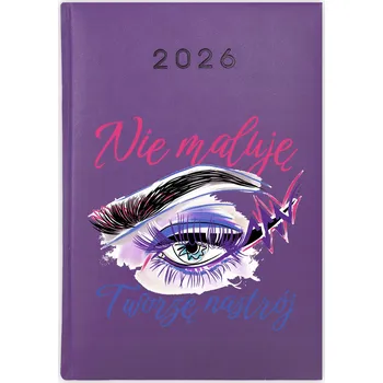 Kalendář Knižkový kalendář 2026 A5 Cute Cups fialový