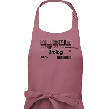 Kuchyňská zástěra Čárový kód - urolog - Dámská zástěra na vaření - Univerzální velikost ( Starorůžová )