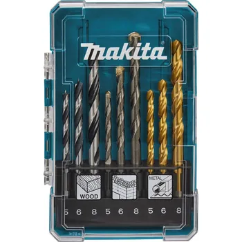 Vrták Sada vrtáků do kovu, dřeva a zdiva MAKITA 9 ks D-71962