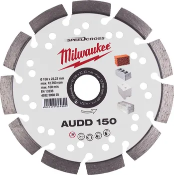 Řezný kotouč Diamantový kotouč MILWAUKEE SPEEDCROSS AUDD 150 mm