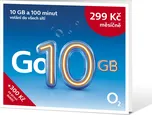 O2 Go předplacená karta 10 GB dat + 100…