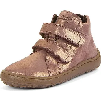 Dětská treková obuv FRODDO dívčí kotníková obuv BAREFOOT AUTUMN G3110263-11 růžová/zlatá 28