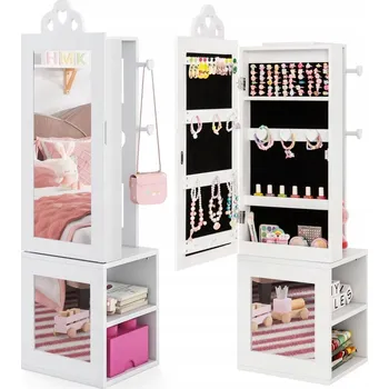 Knihovna Regál Costway 34 x 30 x 117 cm bílý