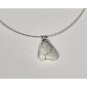 Náhrdelník Náhrdelník na lanku s polodrahokamem - howlit (do vyprodání zásob)