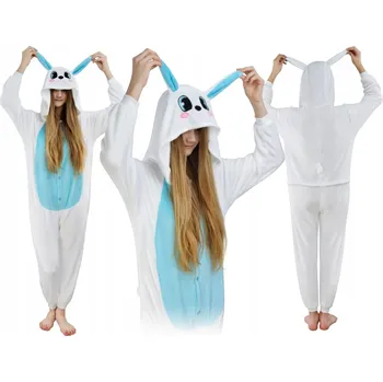 Dámské pyžamo Jednodílné PYŽAMO KIGURUMI Teplé KRÁLÍČEK Kombinéza s KAPUCE ONESIE M