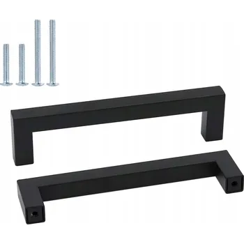 Nábytkové kování 10x NÁBYTKOVÁ ÚCHYTKA 128MM ČERNÁ PRO KUCHYŇSKOU SKŘÍŇKU