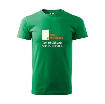 Pánská móda Tričko s potiskem Jsem pojišťovák, taky máš nějakou superschopnost?: zelené 3XL