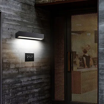 Venkovní osvětlení LED fasádní nástěnná lampa Venkovní nástěnné svítidlo IP65 18W 30 cm Bílá Studená