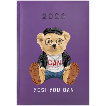 Kalendář Knižní kalendář 2026 A5 FunnyCase fialový