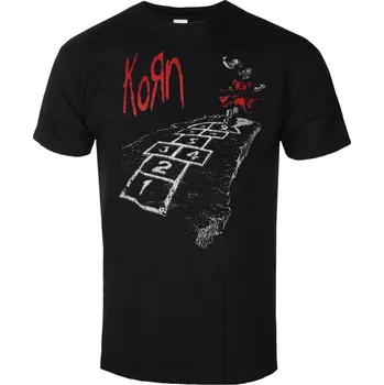 Pánské tričko Tričko metal pánské Korn - Follow The Leader Hopscotch - ROCK OFF - KORNTS36MB PS-1-KORN008-H70-10-BK