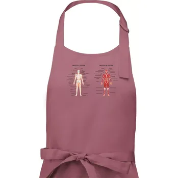 Kuchyňská zástěra Skelet and Moscular system - Pánská zástěra na vaření - Univerzální velikost ( Starorůžová )