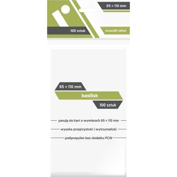 Příslušenství k deskovým hrám Obaly na karty Rebel (65x110 mm) "Bazilišek", 100 kusů