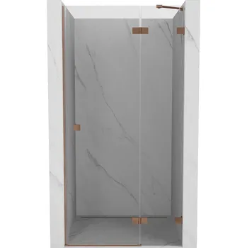 Mexen Lunar sprchové dveře otočné pravé 80 cm, transparentní, kartáčovaná měď - 834-080-000-65-00-P Sprchové dveře