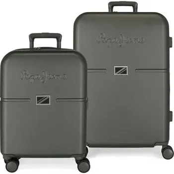 JOUMMA BAGS Sada luxusních ABS cestovních kufrů 70cm/55cm PEPE JEANS ACCENT Antracita, 7699531