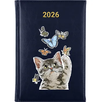 Kalendář Knižkový kalendář 2026 A5 FunnyCase modrý