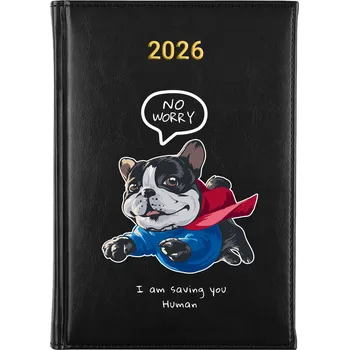 Kalendář Knižní kalendář 2026 A5 FunnyCase černý