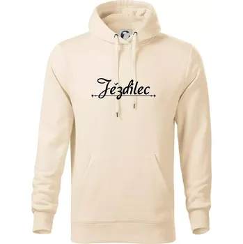 Pánská mikina Staročeština - Jezdilec - zcestovalý člověk - Mikina pánská Cape s kapucí - S ( Mandlová )