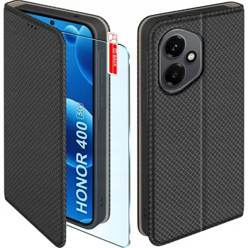 Pouzdro na mobilní telefon Flipové pouzdro KrainaGSM pro Honor 400, černé