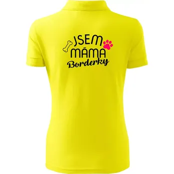Jsem máma Borderky - Polokošile dámská Pique Polo - XS ( Citrónová )