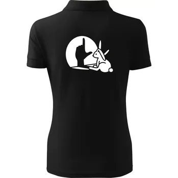 Zajíc stín loser - Polokošile dámská Pique Polo - XS ( Černá )