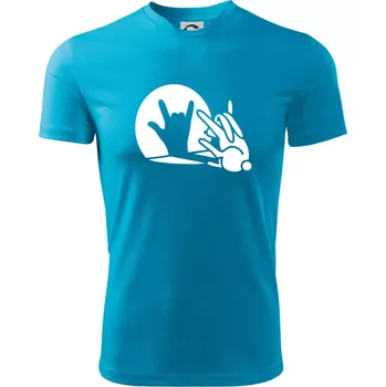 Chlapecké tričko Zajíc stín rock - Dětské triko sportovní (dresovina) - 122 cm/6 let ( Světlý tyrkys )