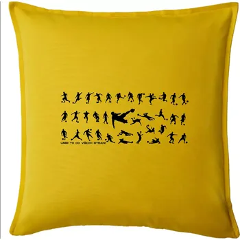 Polštář Umím to do všech stran - Fotbal - Polštář 50x50 - 50x50 - Pouze potah ( Žlutá )