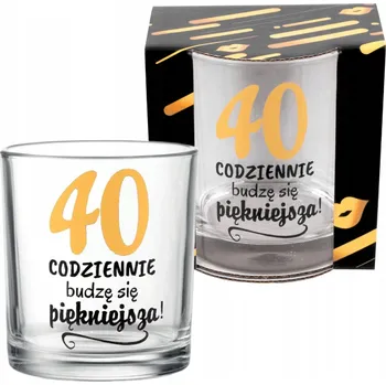Sklenice Památka Dárek k 40. narozeninám pro ženu, maminku, manželku. Narozeninová Sklenice